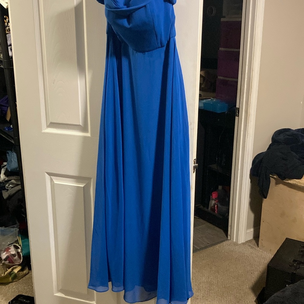 Thread blue bridesmaid dress 0R